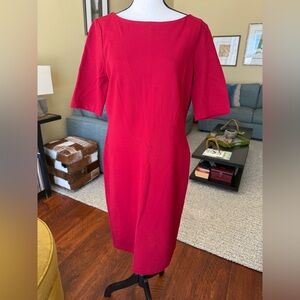 Lafayette 148 red shirt sleeved dress size 10